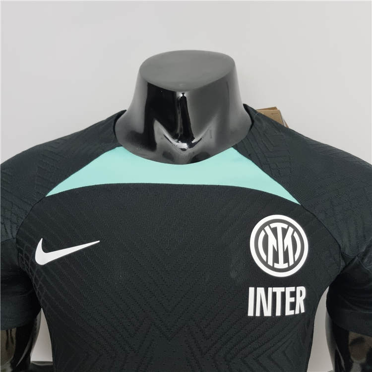 22/23 Inter Milan Black Training Shirt Soccer Shirt - Click Image to Close